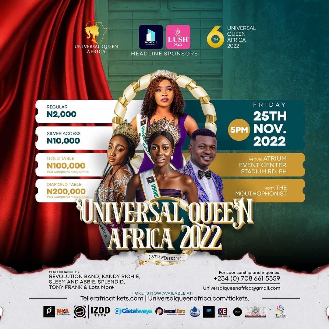 Meet the 2022 Universal Queen Africa Contestants and get details of the event